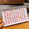 Children's cartoon cute baby open plastic ring, versatile fruit adjustable ring for girls, little girl jewelry details Picture